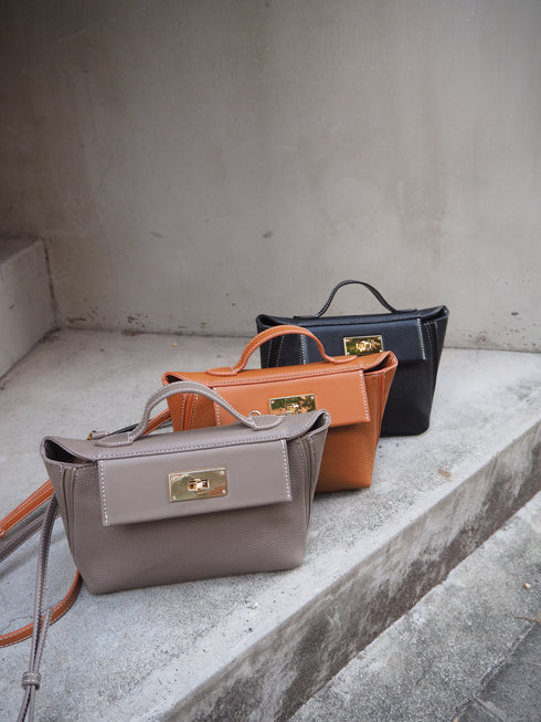 2WAYターンロックミニショルダーハンドバッグ 12-1174